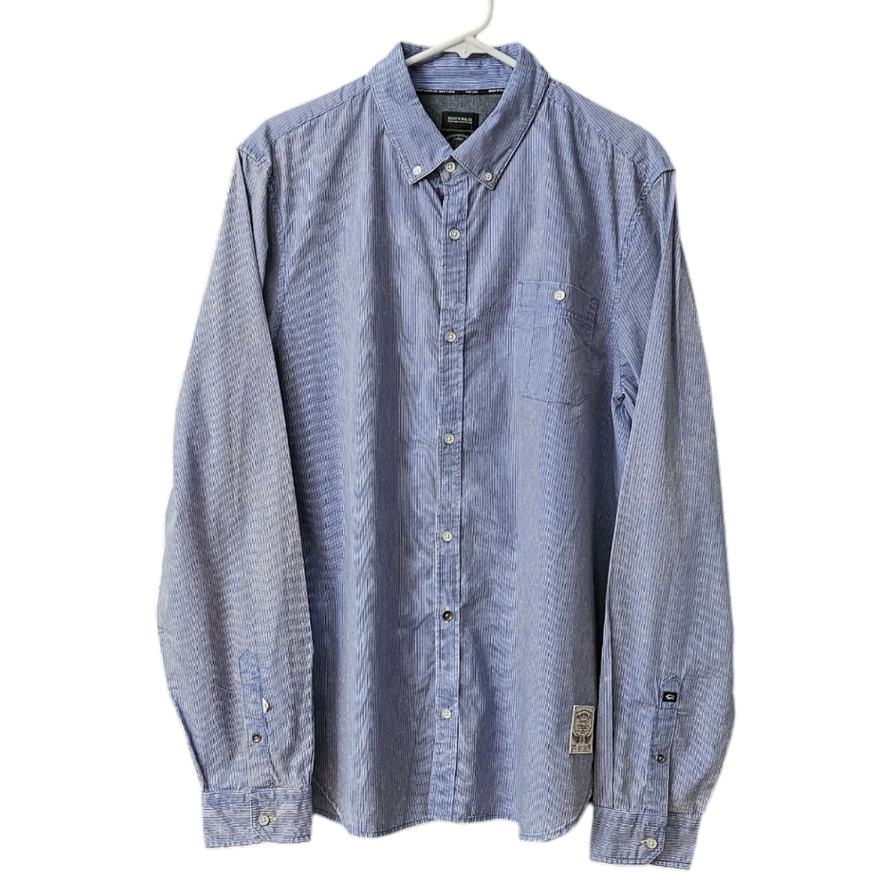 Buffalo David Bitton Button Down Shirt NEW Men's Size XL Blue READ